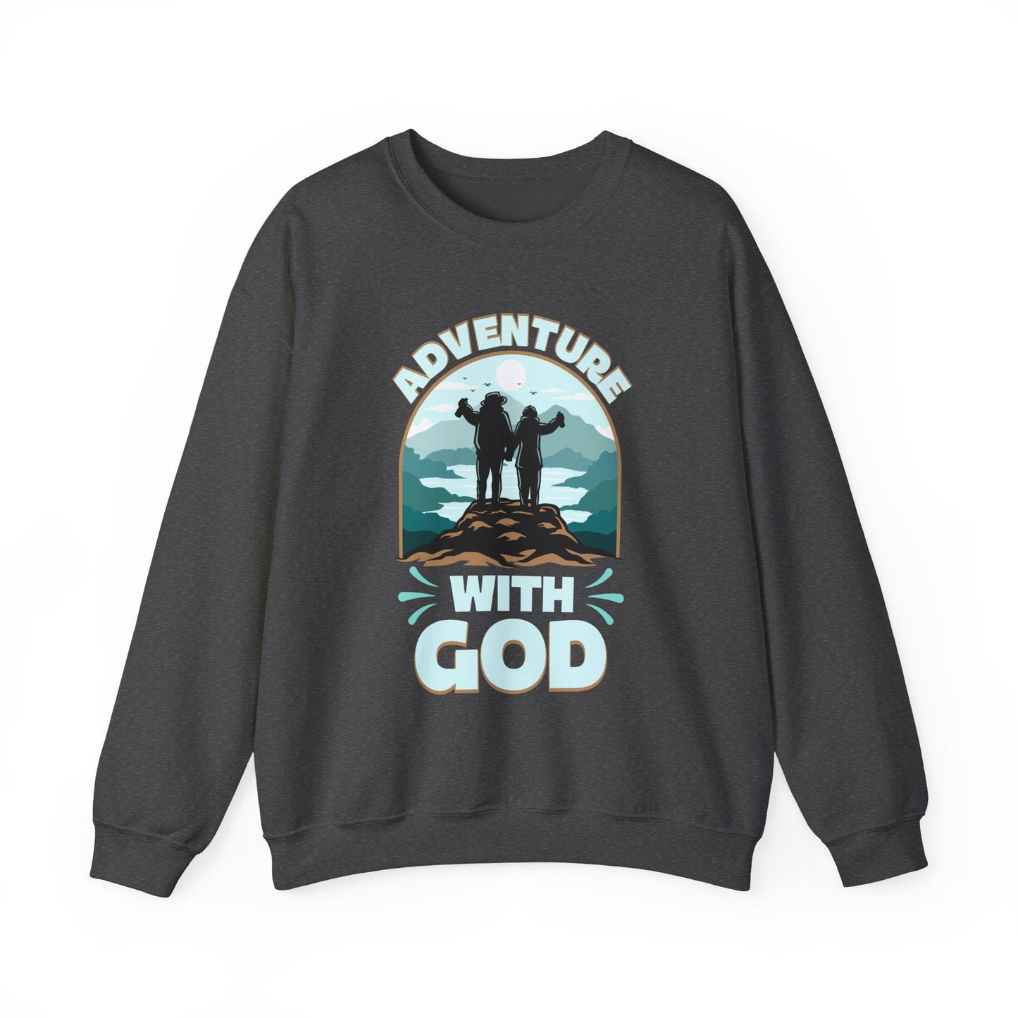 Adventure with God Sweatshirt – Cozy Faith - Inspired Crewneck for Christian Explorers - Scripture on Wears