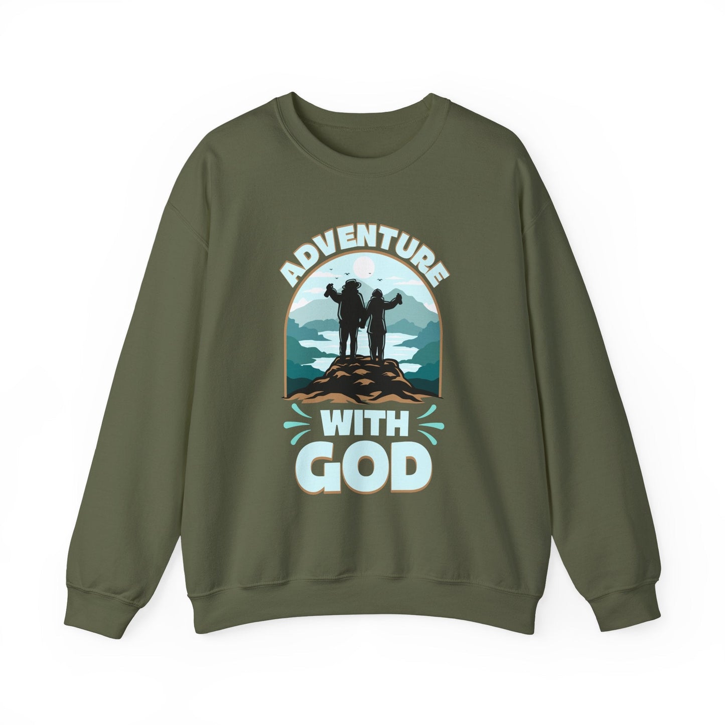 Adventure with God Sweatshirt – Cozy Faith - Inspired Crewneck for Christian Explorers - Scripture on Wears
