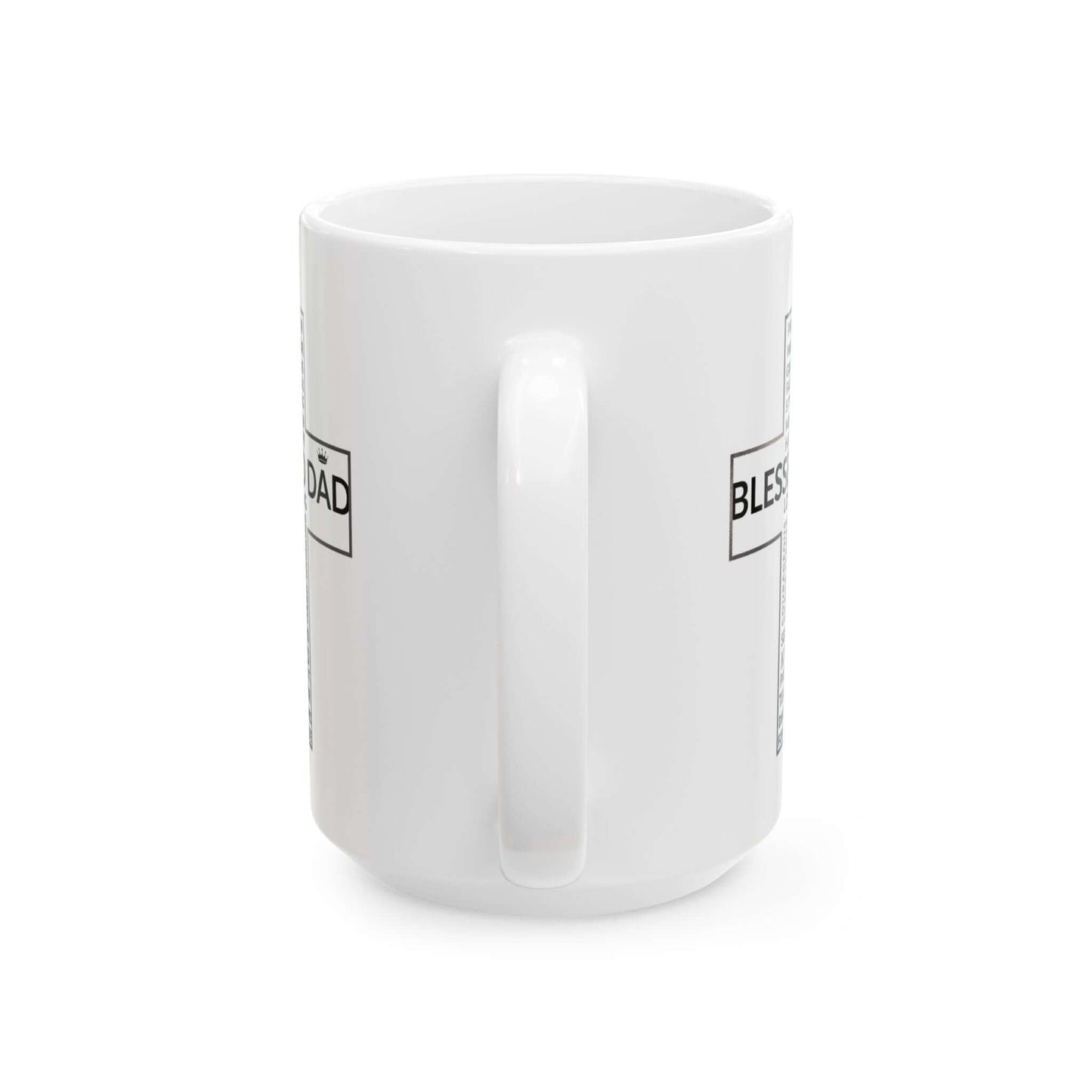 Blessed Dad Cross Mug – Daily Encouragement for Faithful Fathers - Scripture on Wears