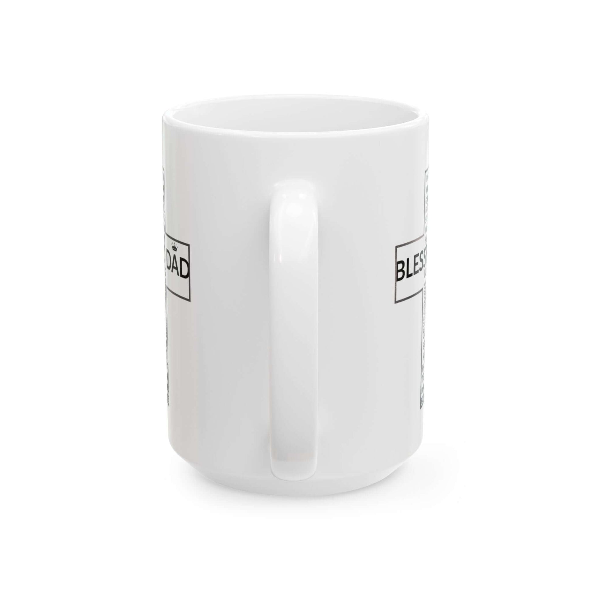 Blessed Dad Cross Mug – Daily Encouragement for Faithful Fathers - Scripture on Wears