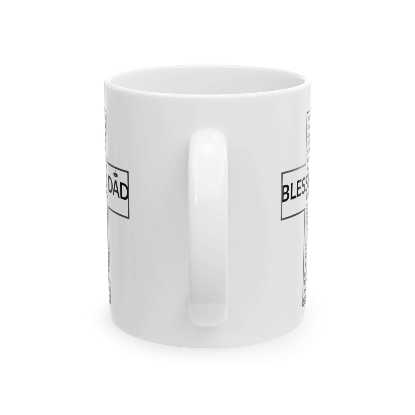 Blessed Dad Cross Mug – Daily Encouragement for Faithful Fathers - Scripture on Wears