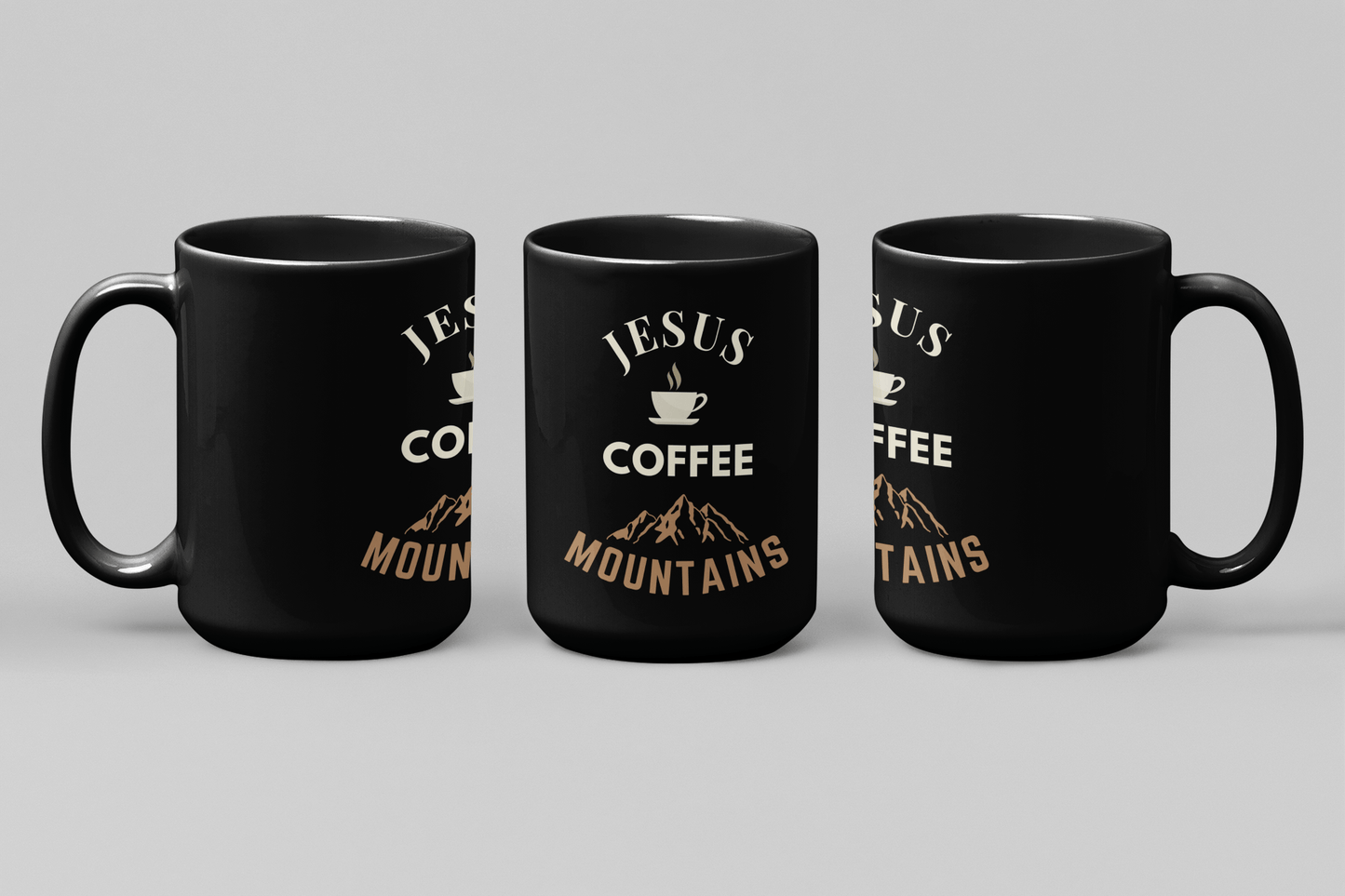 Jesus, Coffee, Mountains Mug - Scripture on Wears