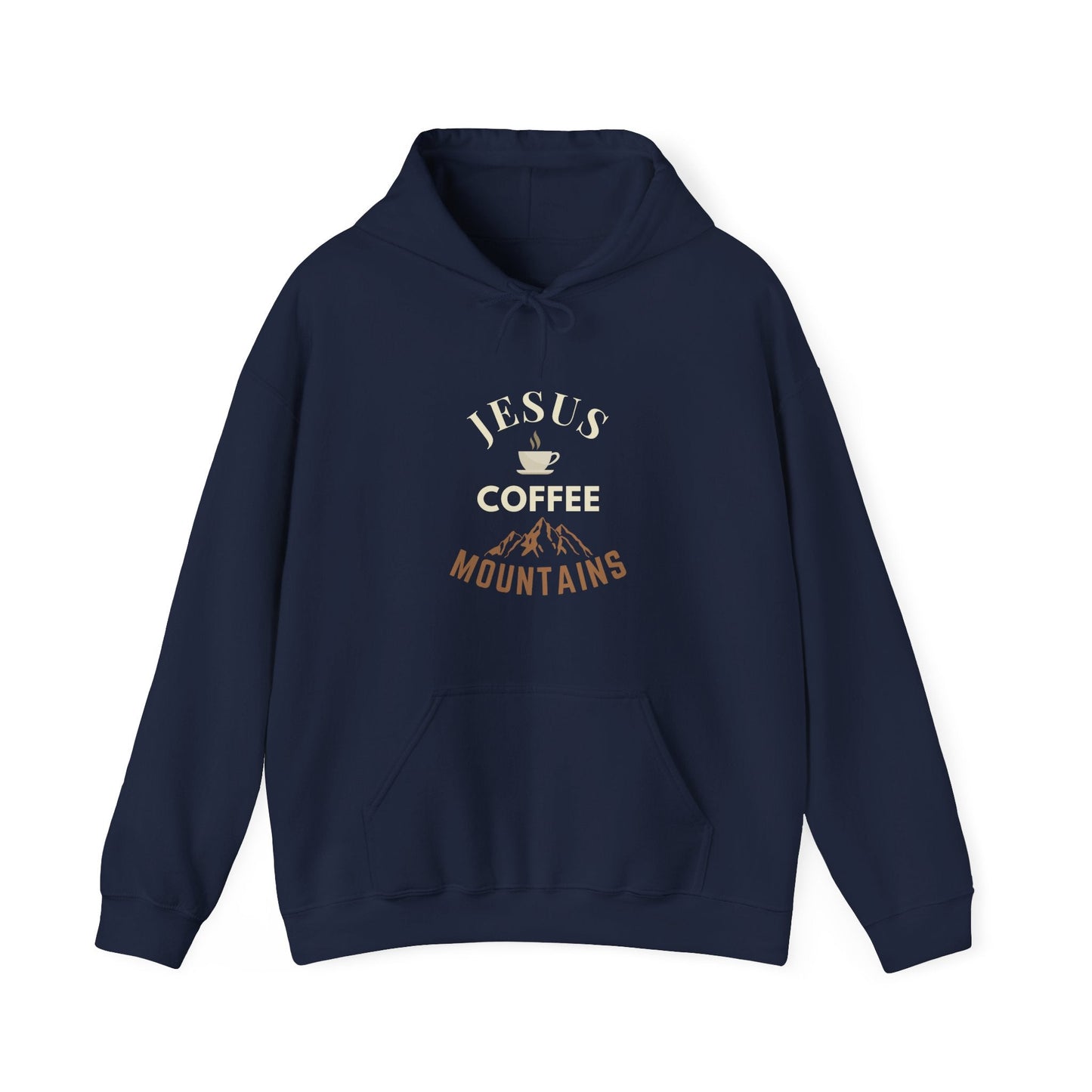 Jesus, Coffee, Mountains Unisex Hoodie - Scripture on Wears