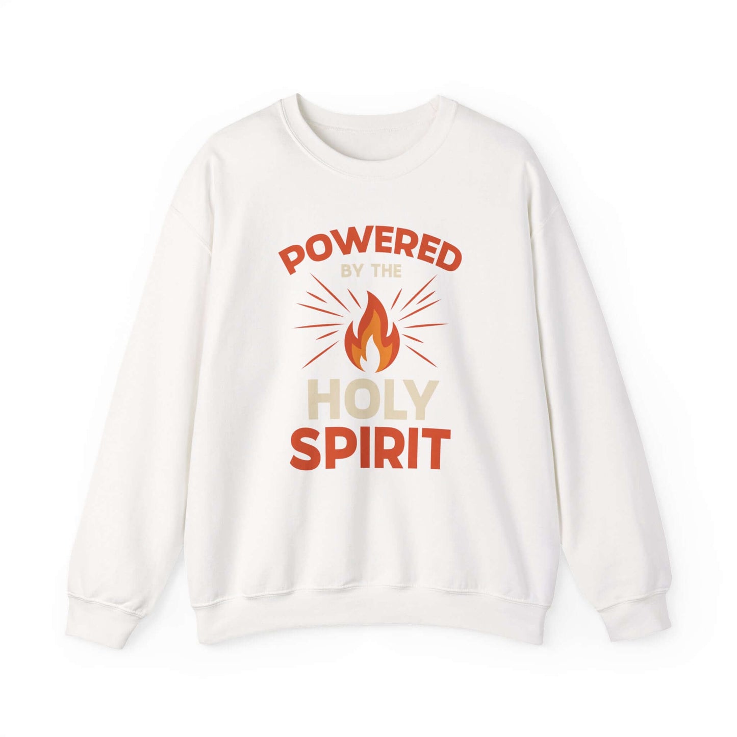 Powered by the Holy Spirit Sweatshirt – Bold Faith Statement for Christians - Scripture on Wears