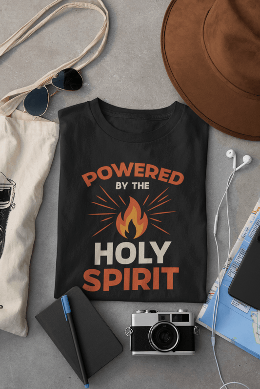 Powered by the Holy Spirit T-Shirt – Bold Christian Graphic Tee for Faith - Driven Believers - Scripture on Wears