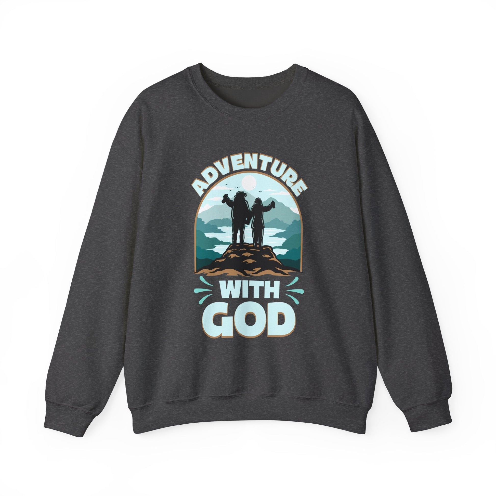 Adventure with God Sweatshirt – Cozy Faith - Inspired Crewneck for Christian Explorers - Scripture on Wears