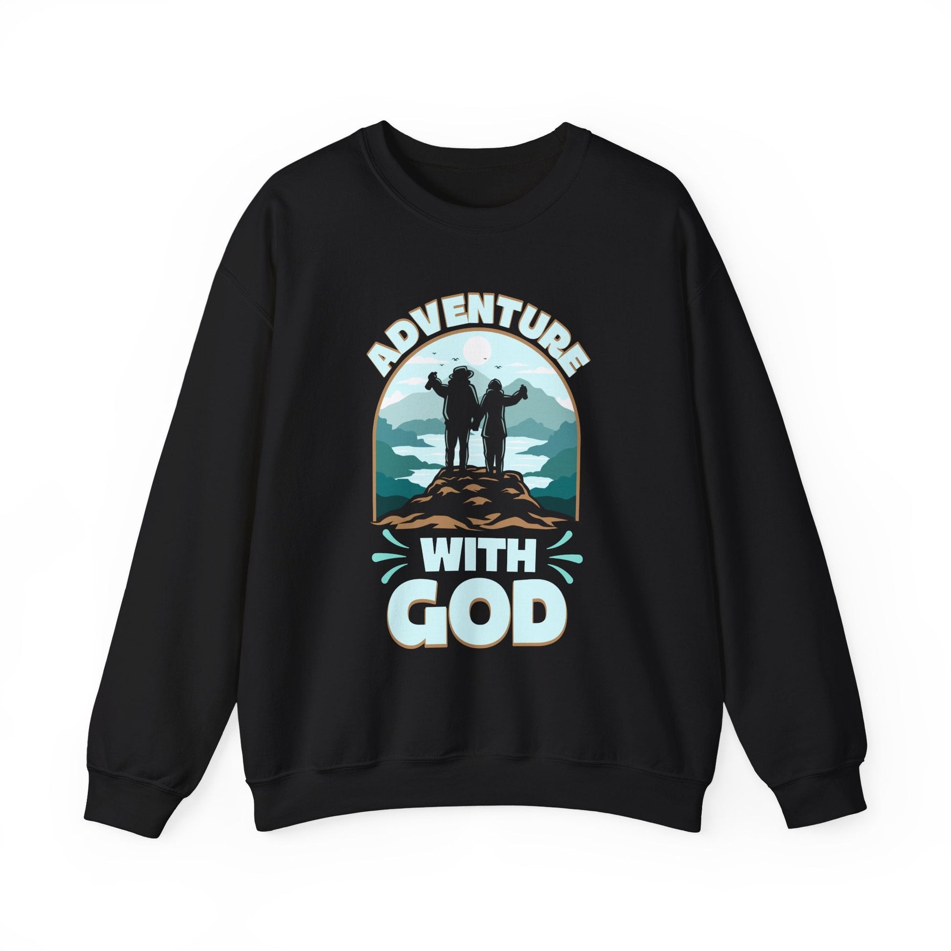 Adventure with God Sweatshirt – Cozy Faith - Inspired Crewneck for Christian Explorers - Scripture on Wears