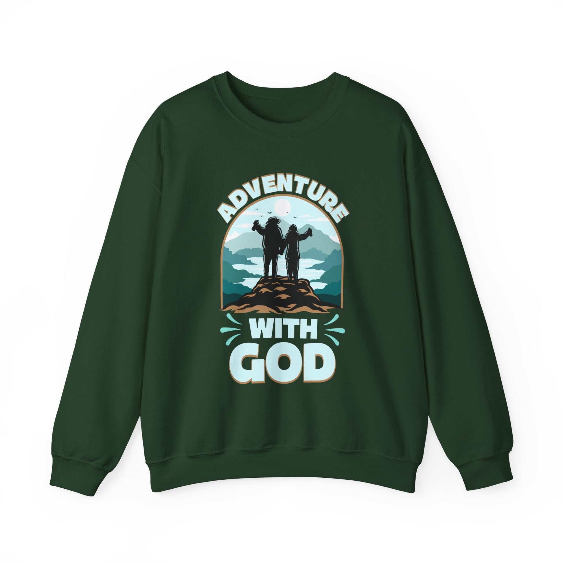Adventure with God Sweatshirt – Cozy Faith - Inspired Crewneck for Christian Explorers - Scripture on Wears