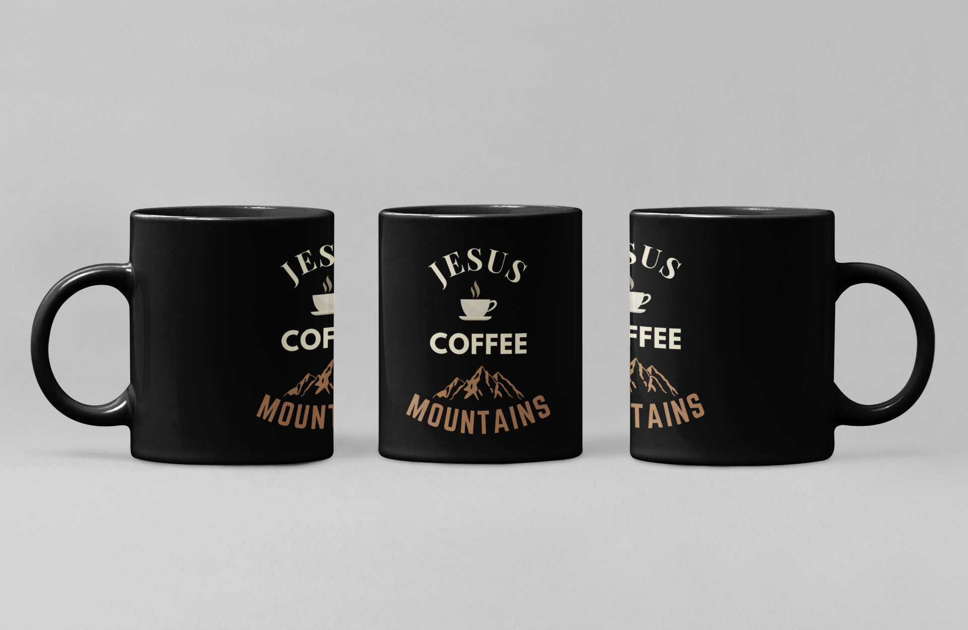 Jesus, Coffee, Mountains Mug - Scripture on Wears