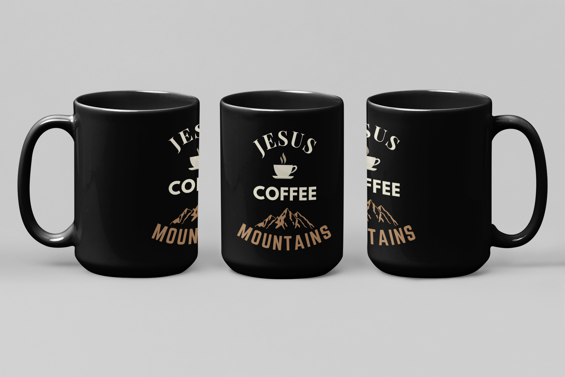 Jesus, Coffee, Mountains Mug - Scripture on Wears