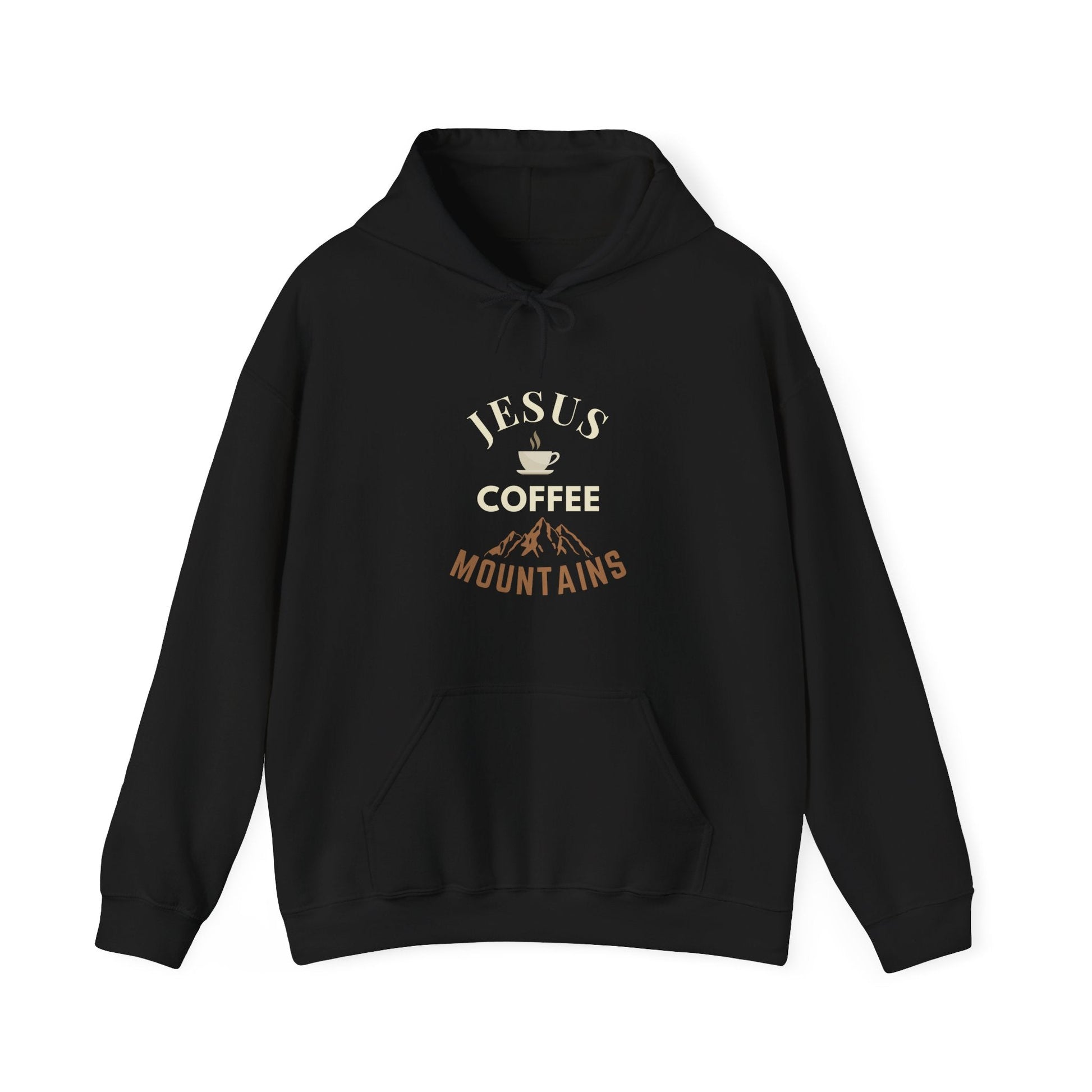 Jesus, Coffee, Mountains Unisex Hoodie - Scripture on Wears
