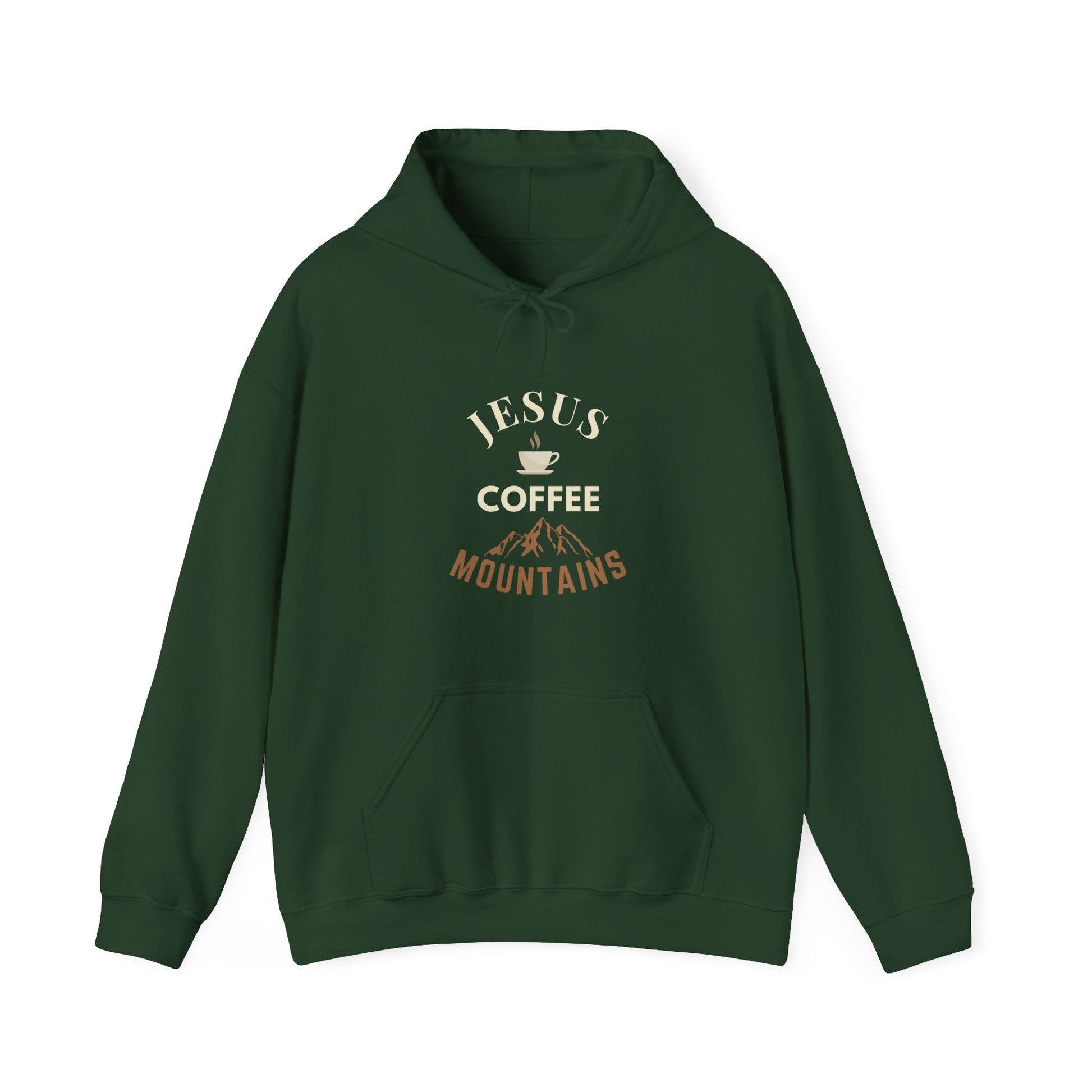 Jesus, Coffee, Mountains Unisex Hoodie - Scripture on Wears