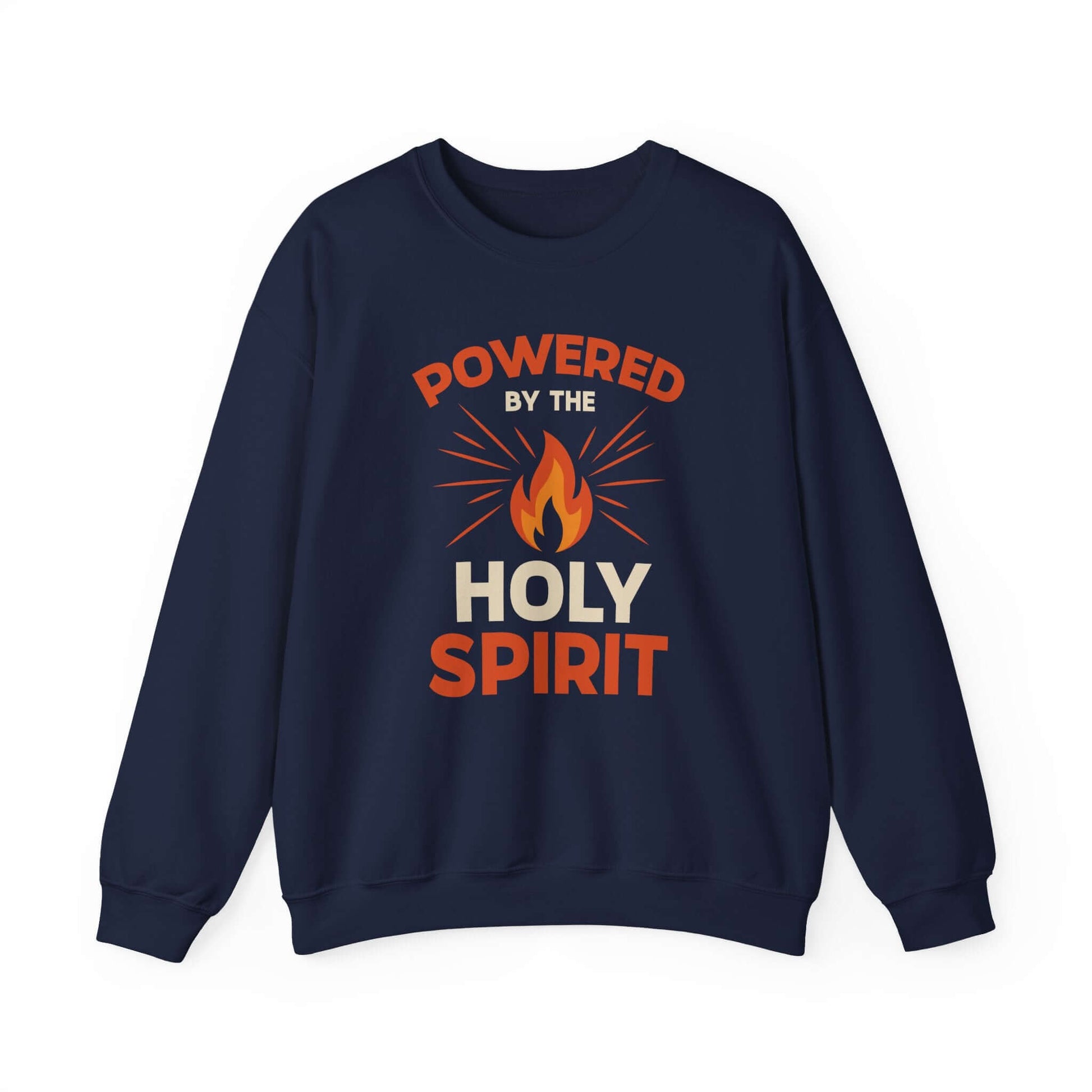 Powered by the Holy Spirit Sweatshirt – Bold Faith Statement for Christians - Scripture on Wears