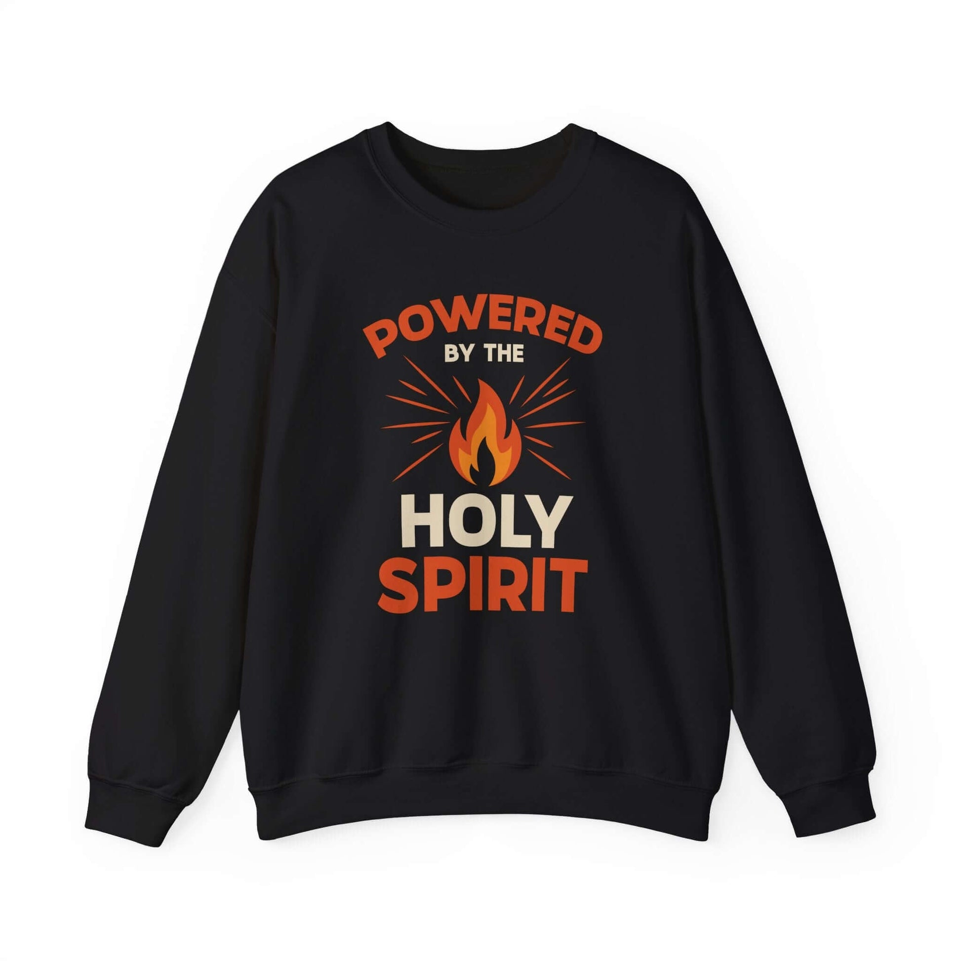 Powered by the Holy Spirit Sweatshirt – Bold Faith Statement for Christians - Scripture on Wears
