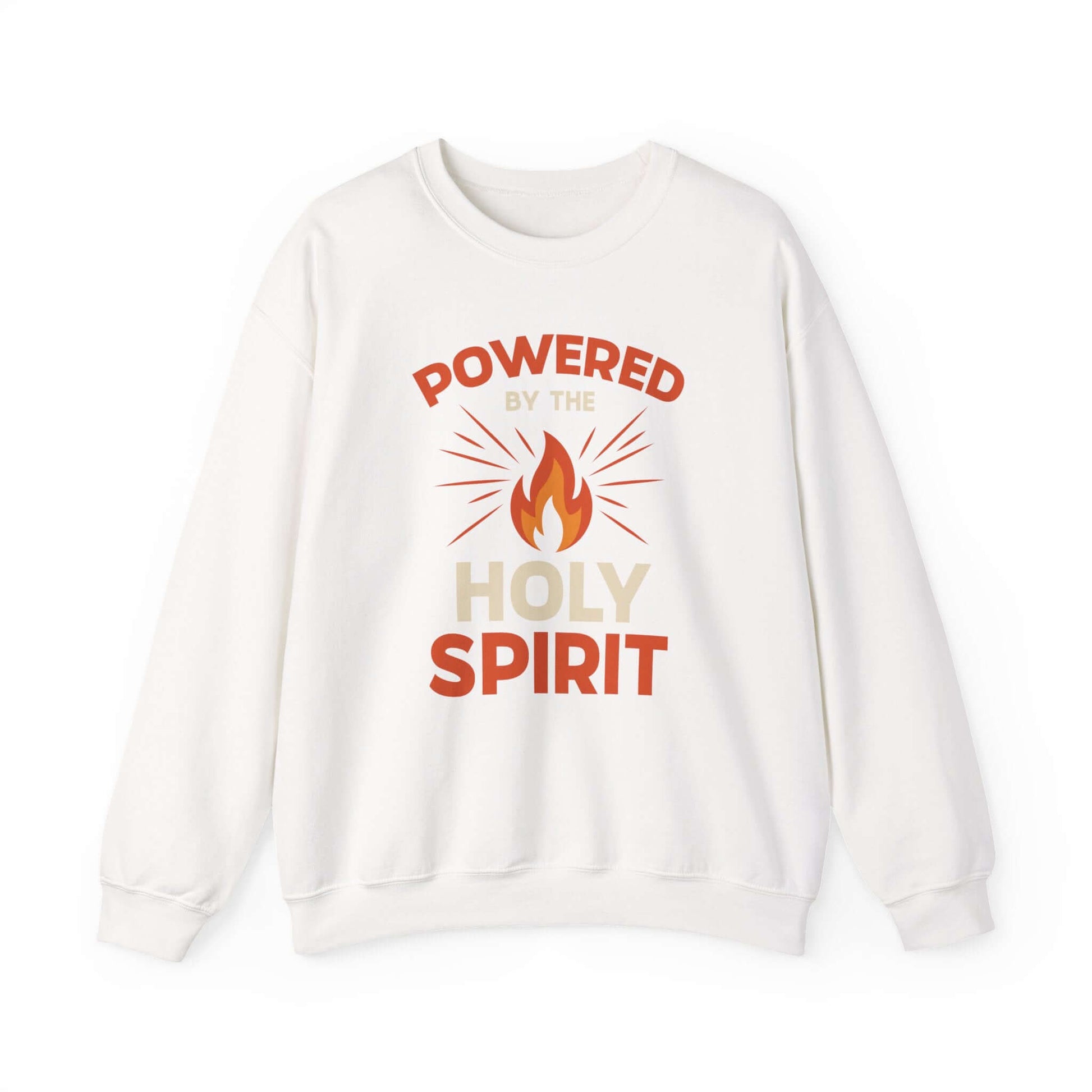 Powered by the Holy Spirit Sweatshirt – Bold Faith Statement for Christians - Scripture on Wears
