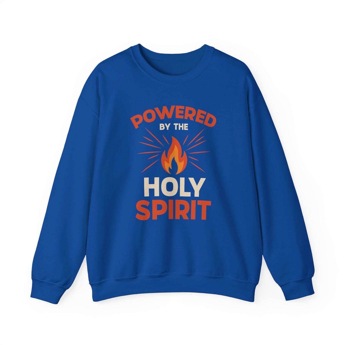 Powered by the Holy Spirit Sweatshirt – Bold Faith Statement for Christians - Scripture on Wears